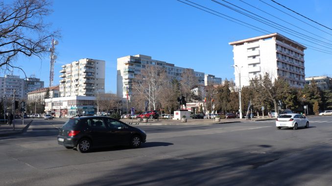 Trafic rutier în Slobozia. FOTO Adrian Boioglu