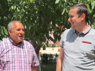 Primarul municipiului Fetești, Sorin Gafițoi și viceprimarul Laurențiu Șonchereche. FOTO Adrian Boioglu
