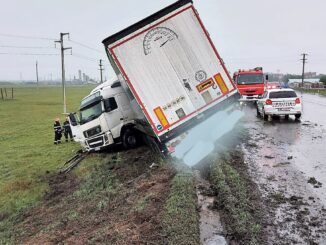 Accident rutier pe raza municipiului Urziceni, pe DN2. FOTO ISU Ialomița