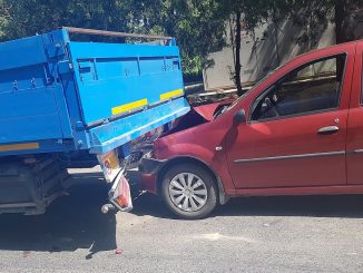 Accident rutier pe DN2, la ieșirea din municipiul Urziceni. FOTO IPJ Ialomița