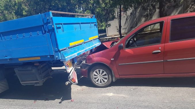 Accident rutier pe DN2, la ieșirea din municipiul Urziceni. FOTO IPJ Ialomița