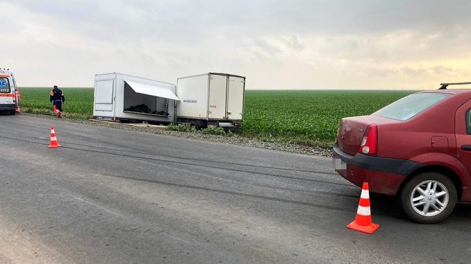 Accident rutier pe DN2C, între localitățile Grivița și Amara. FOTO IPJ Ialomița