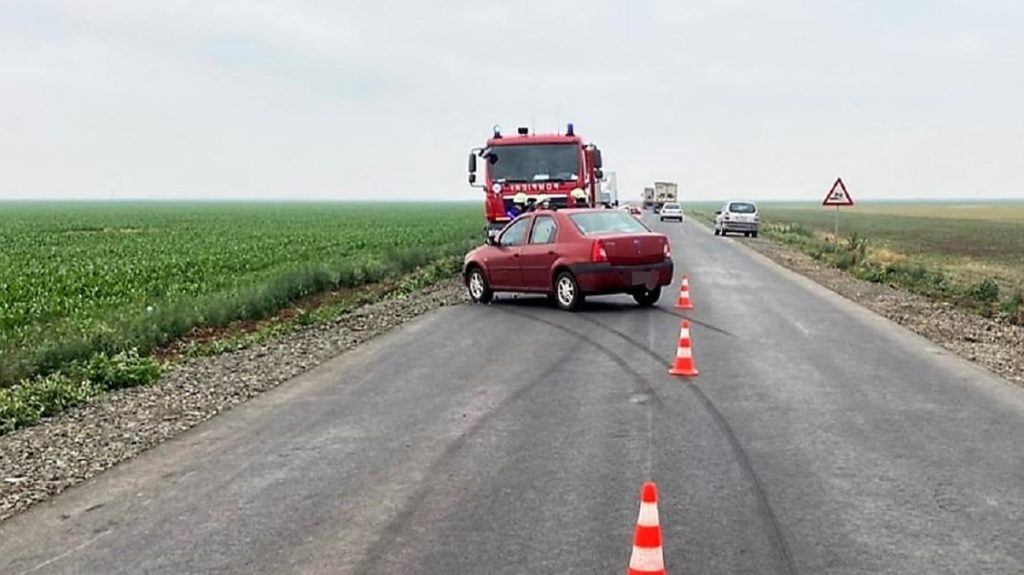 Accident rutier pe DN2C, între localitățile Grivița și Amara. FOTO IPJ Ialomița