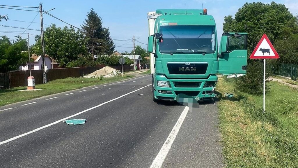 Accident rutier pe DN 2A, în satul Misleanu, comuna Pereți. FOTO IPJ Ialomița