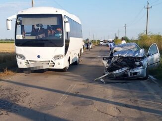 Accident rutier pe DJ201, între localitățile Coșereni și Borănești. FOTO IPJ Ialomița