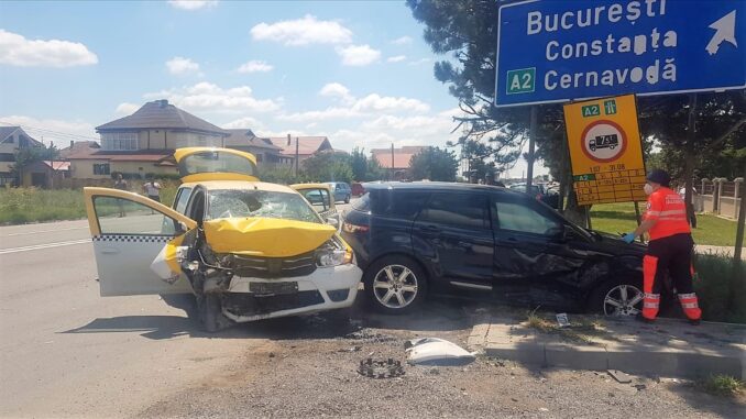 Un mort și doi răniți într-un accident rutier în municipiul Fetești. FOTO IPJ Ialomița