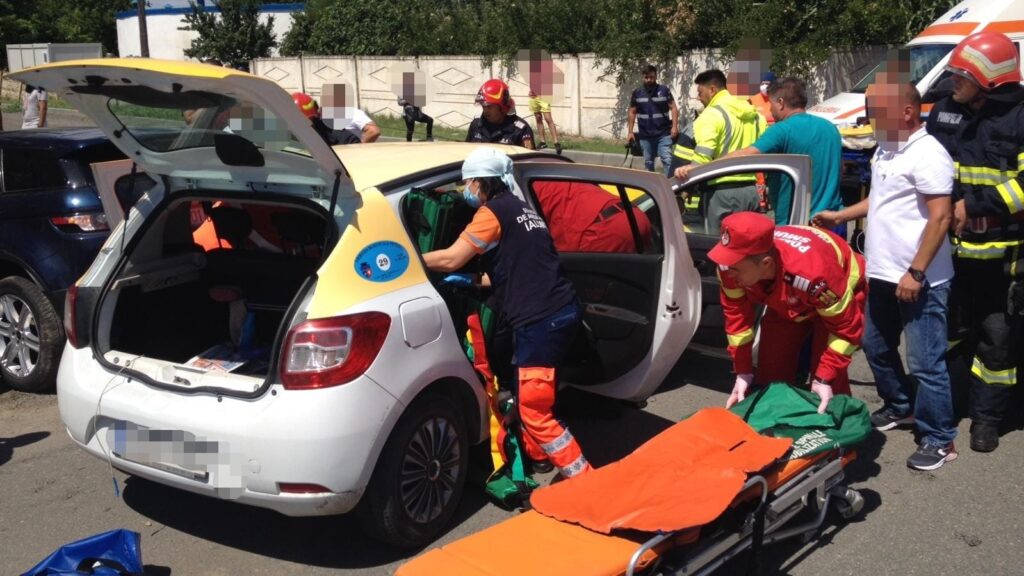 Un mort și doi răniți într-un accident rutier în municipiul Fetești. FOTO IPJ Ialomița