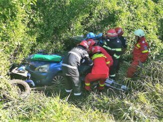 Trei persoane rănite într-un accident rutier petrecut la ieșirea din Coșereni. FOTO IPJ Ialomița