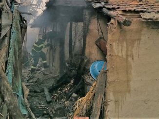 Viață curmată într-un incendiu în comuna Grivița. FOTO ISU Ialomița