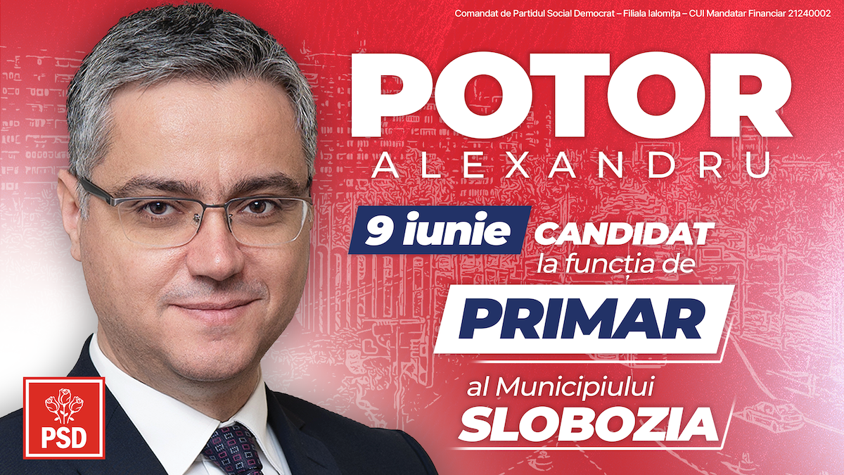 Banner premium Alexandru Potor alegerile locale iunie 2024