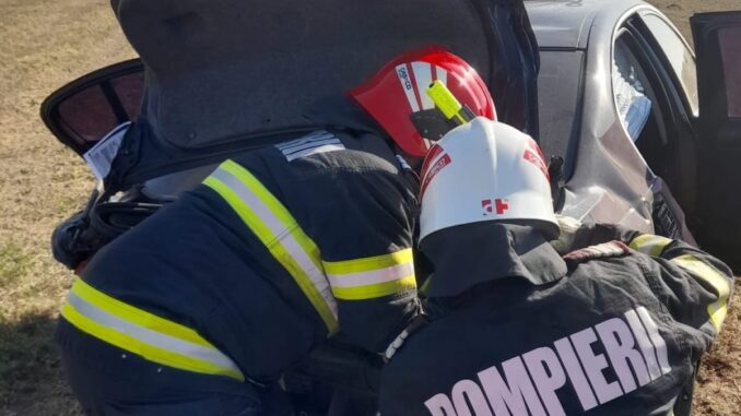 Pompierii au intervenit la un accident rutier. FOTO ISU Ialomița